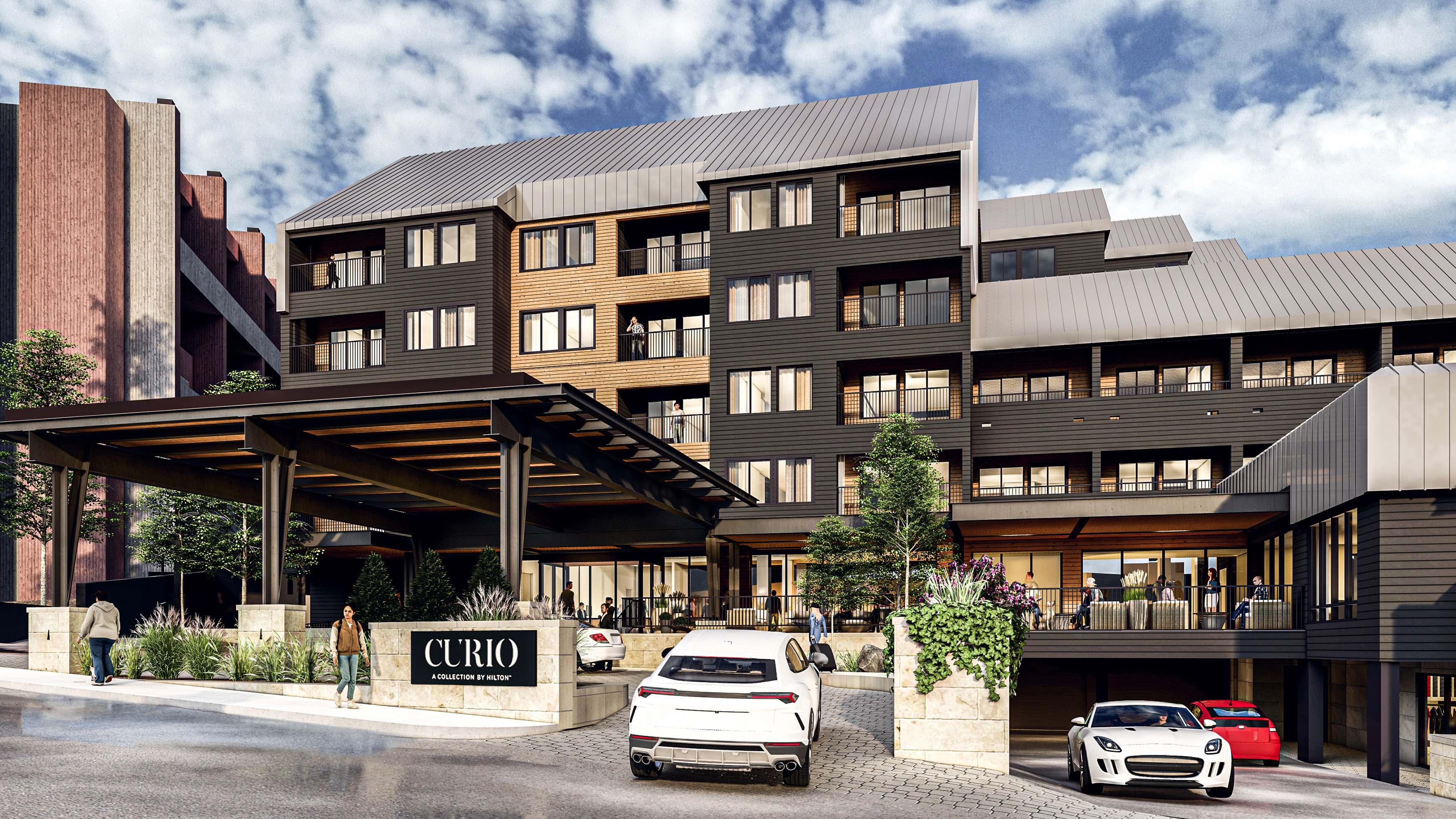 OZ conceptual rendering of the Breckenridge Curio – up-branding of 1980’s building