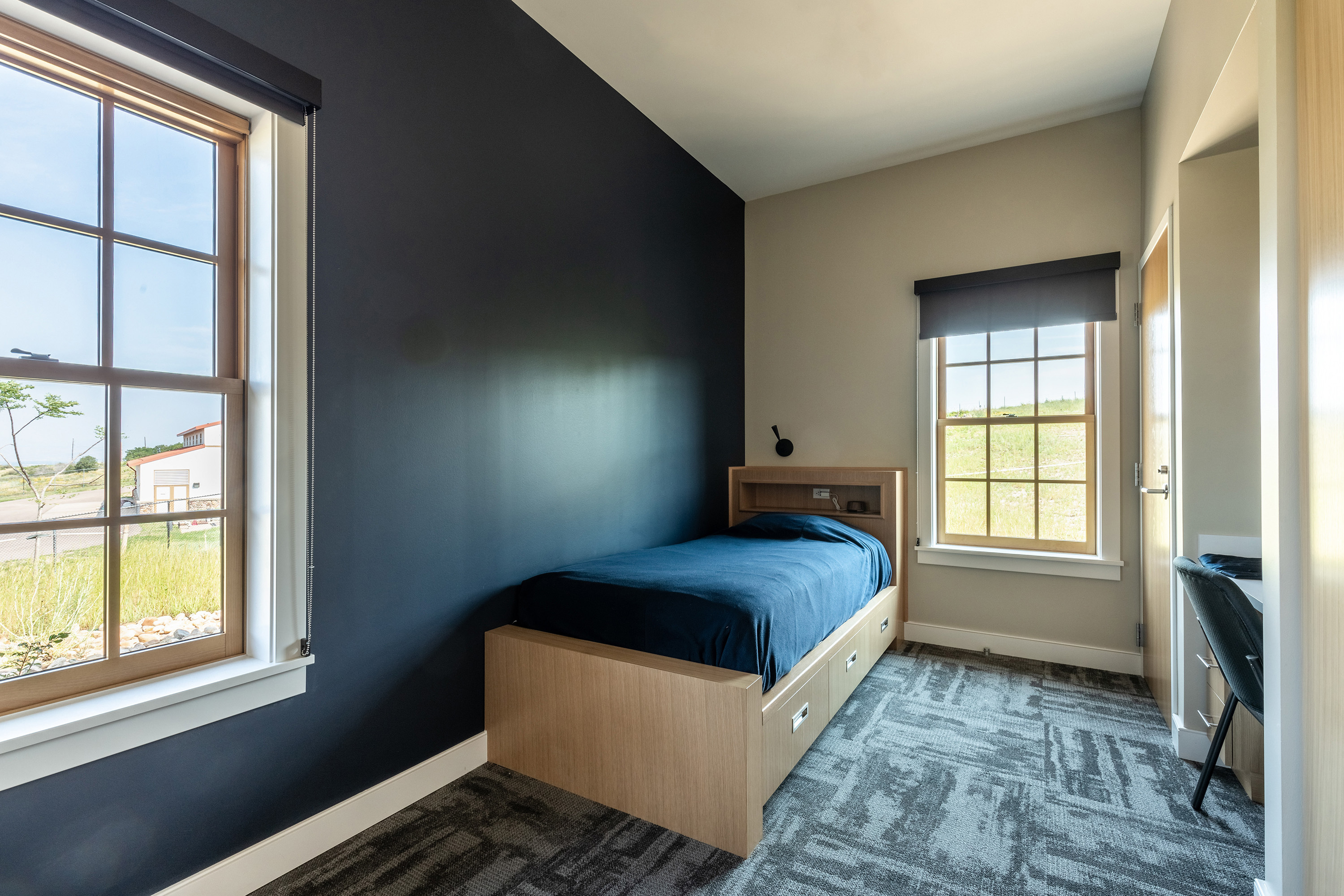 South Metro Fire Rescue Station No. 20 | Single bunk room with blackout curtains