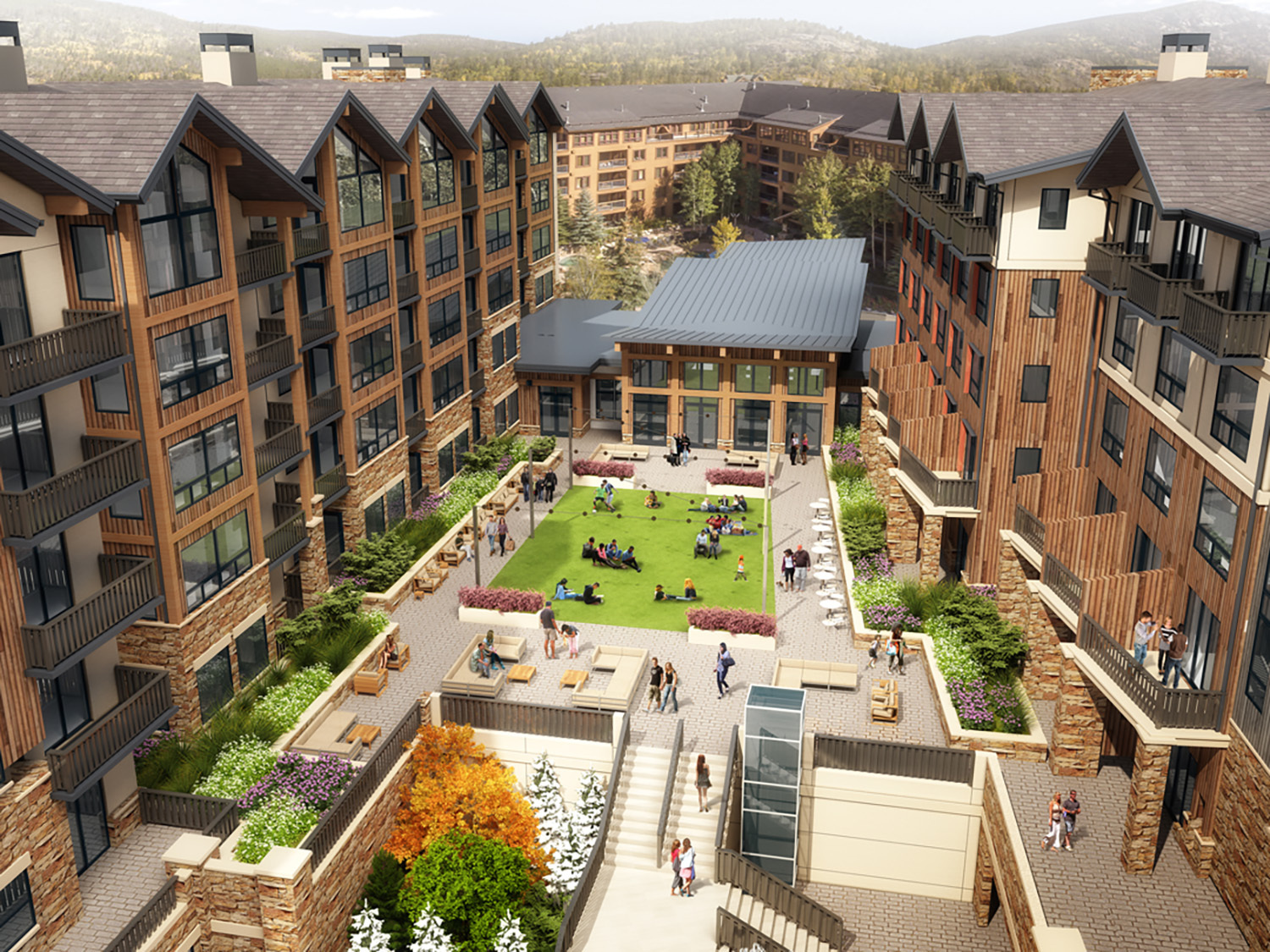 Kindred - View of Events Courtyard | OZ Architecture